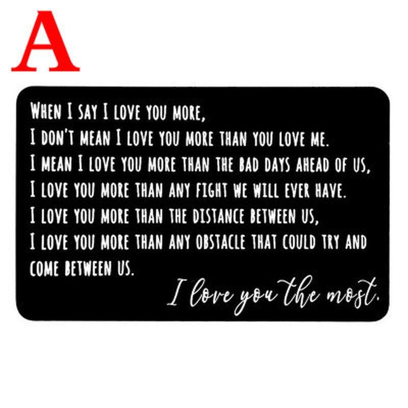 Personalized Wallet Card for Anniversary Gift