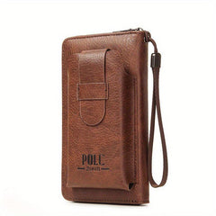 Leather Card Holder Zipper Wallet Purse Phone Bag Clutch