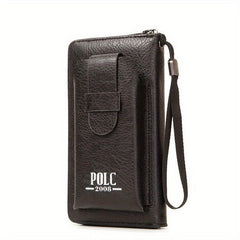Leather Card Holder Zipper Wallet Purse Phone Bag Clutch