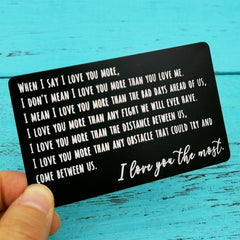 Engraved Wallet Insert For Loved Ones - Personalized Gift