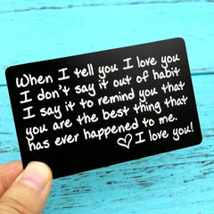 Engraved Wallet Insert For Loved Ones - Personalized Gift