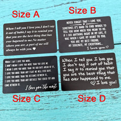 Engraved Wallet Insert For Loved Ones - Personalized Gift