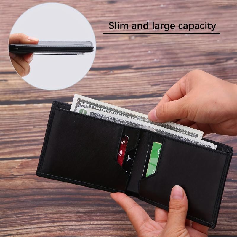 RFID Blocking Leather Money Clip Card Holder Purse