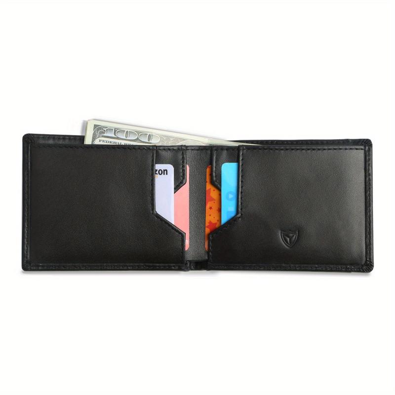 RFID Blocking Leather Money Clip Card Holder Purse