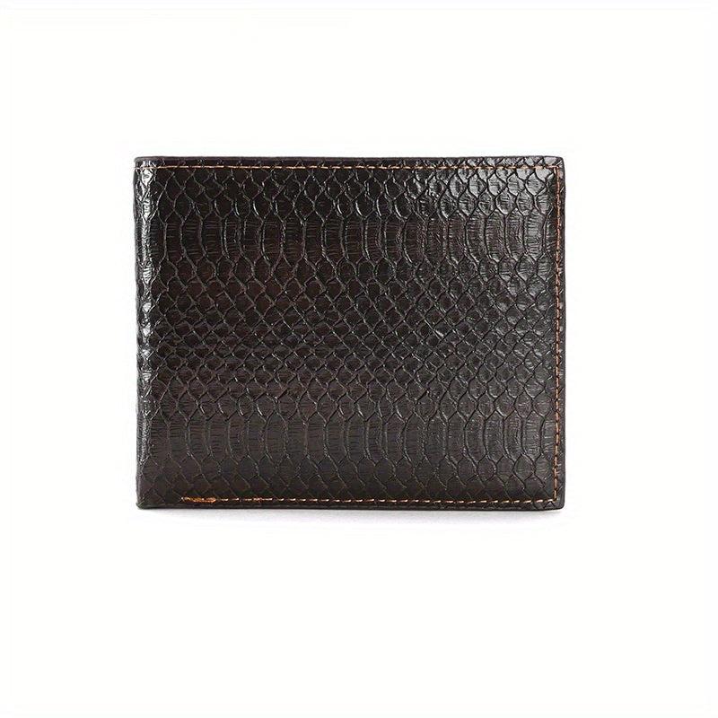 Men's Crocodile Pattern Leather Wallet Card Holder Purse