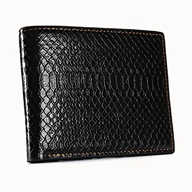 Men's Crocodile Pattern Leather Wallet Card Holder Purse