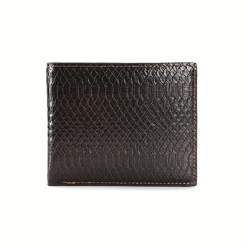 Men's Crocodile Pattern Leather Wallet Card Holder Purse