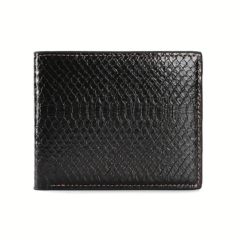 Men's Crocodile Pattern Leather Wallet Card Holder Purse
