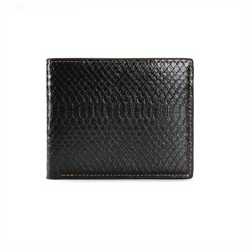 Men's Crocodile Pattern Leather Wallet Card Holder Purse