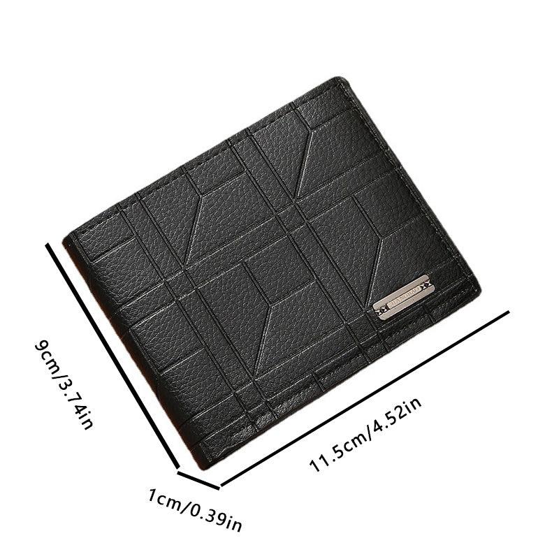 Men's PU Leather Short Wallet Card Holder