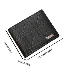 Men's PU Leather Short Wallet Card Holder