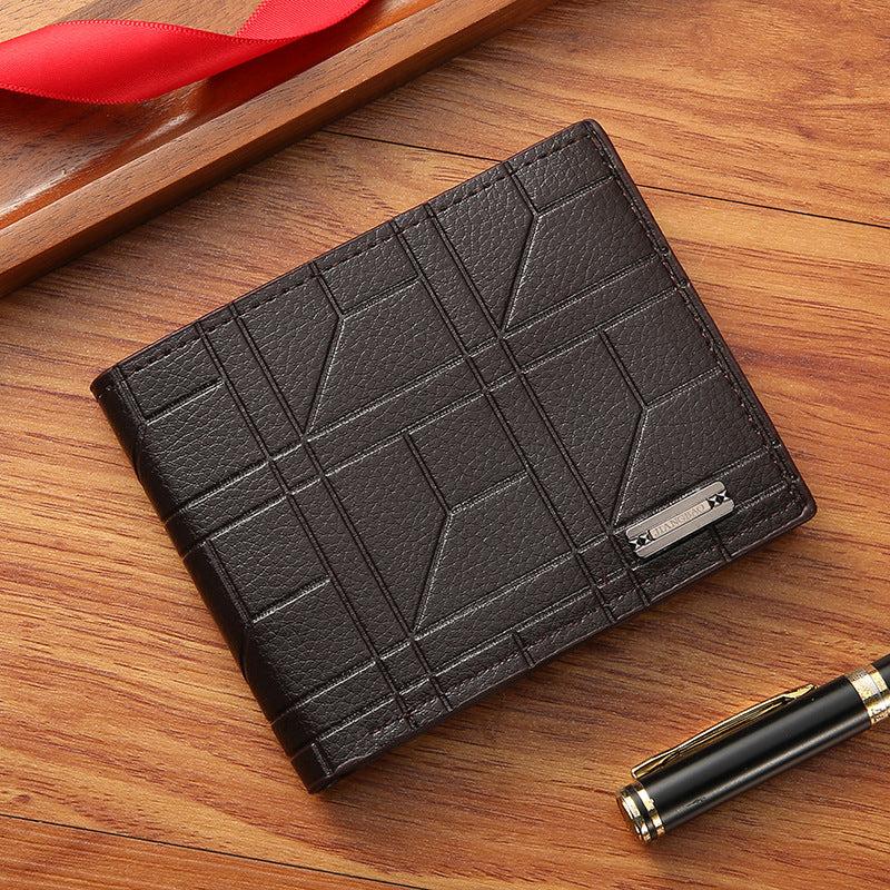 Men's PU Leather Short Wallet Card Holder