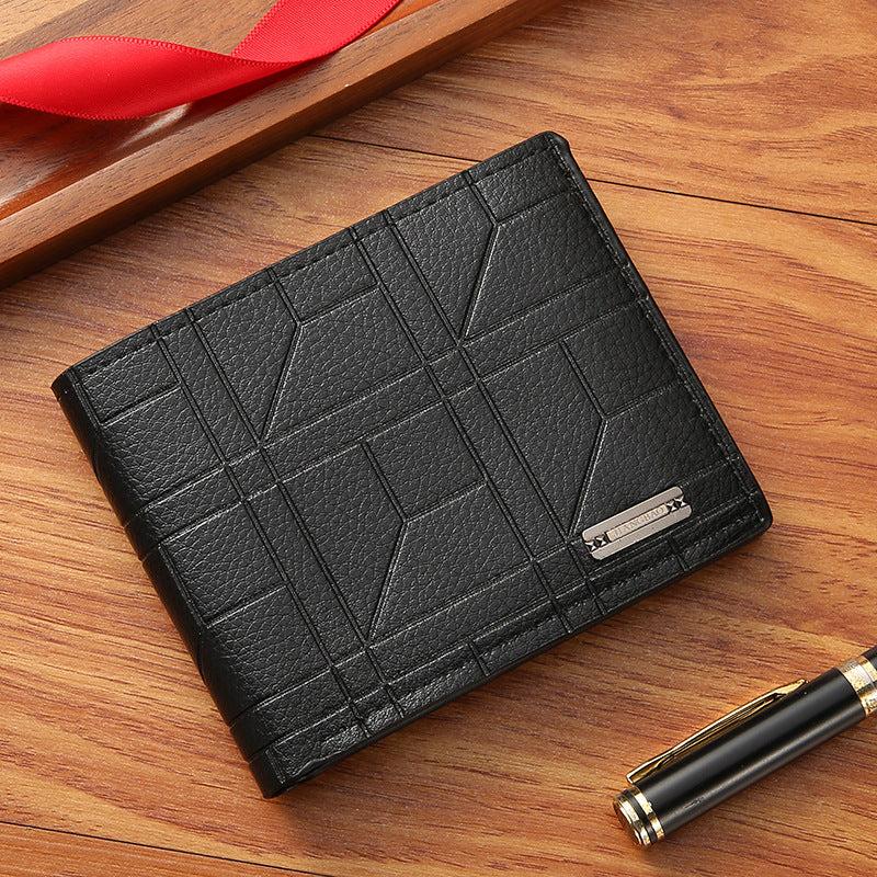 Men's PU Leather Short Wallet Card Holder