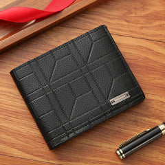 Men's PU Leather Short Wallet Card Holder