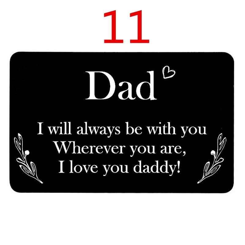 Stainless Steel Engraving Wallet Clip Card I Love You Postcard