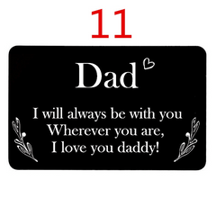 Stainless Steel Engraving Wallet Clip Card I Love You Postcard