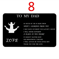 Stainless Steel Engraving Wallet Clip Card I Love You Postcard