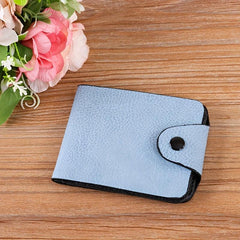 Men's Short Wallet Bifold Magnetic Buckle Slim Card Holder Money Clip
