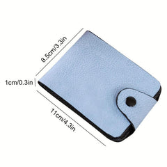 Men's Short Wallet Bifold Magnetic Buckle Slim Card Holder Money Clip