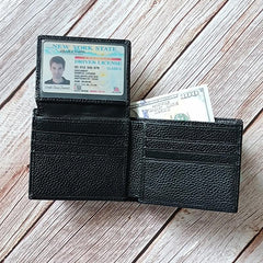 Men's RFID Blocking Wallet Leather ID Credit Card Holder