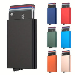 Men's Aluminum Credit Card Holder RFID Blocking Wallet