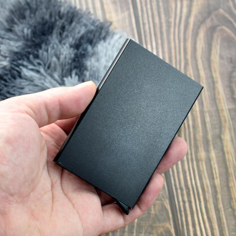RFID Anti-Theft Smart Wallet Mini Metal Credit Card Holder