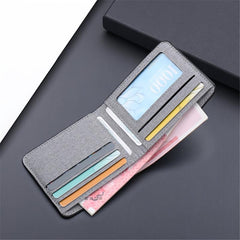 Men's Canvas Mini Wallet Stitching Short Business