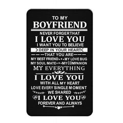 Engraved Wallet Insert Card Love Birthday Christmas Gift