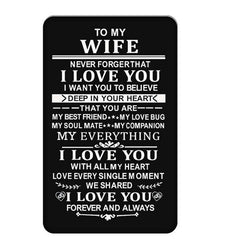 Engraved Wallet Insert Card Love Birthday Christmas Gift
