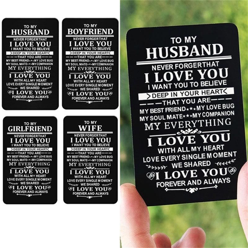 Engraved Wallet Insert Card Love Birthday Christmas Gift