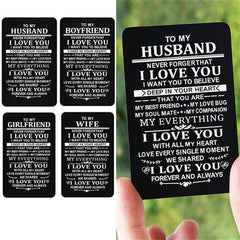 Engraved Wallet Insert Card Love Birthday Christmas Gift