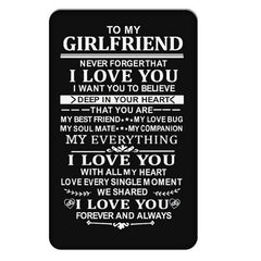 Engraved Wallet Insert Card Love Birthday Christmas Gift