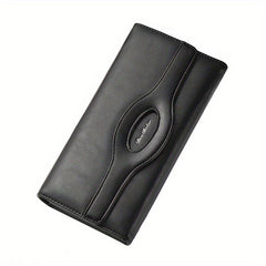 Men's Vintage Leather Long Wallet Large Capacity Cash Purse Card Holder