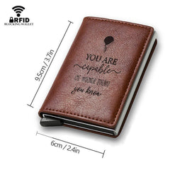 RFID Blocking Card Holder Pop up Credit Card Holder Money Clip Gift