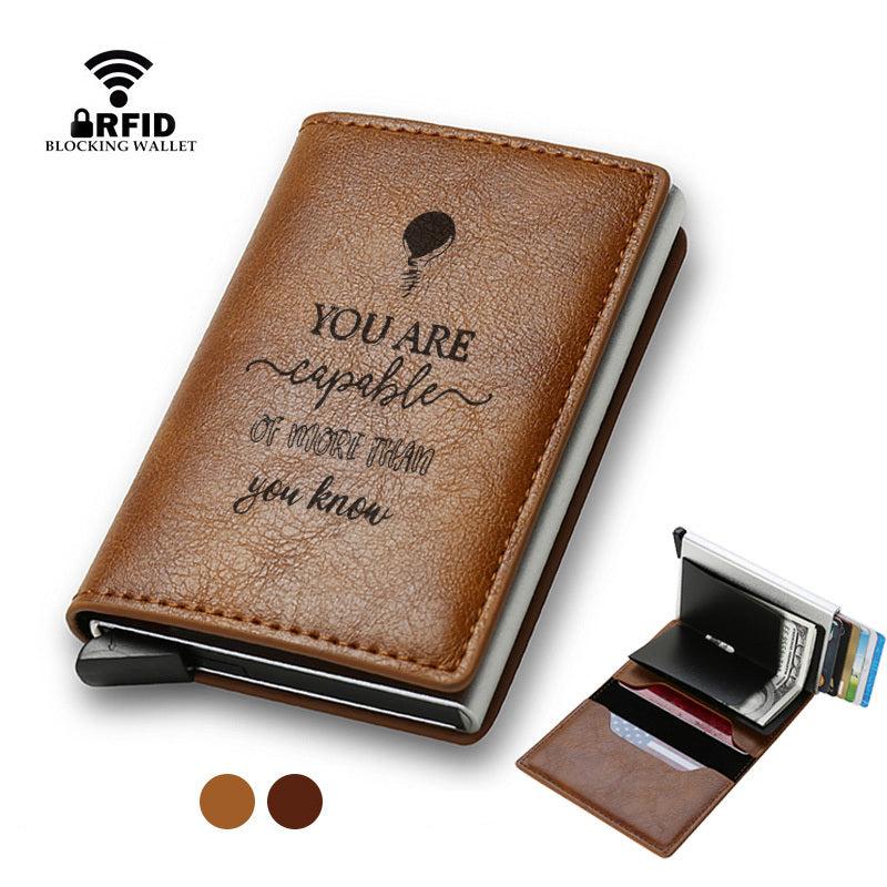 RFID Blocking Card Holder Pop up Credit Card Holder Money Clip Gift