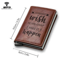 RFID Blocking Card Holder Pop up Credit Card Holder Money Clip Gift