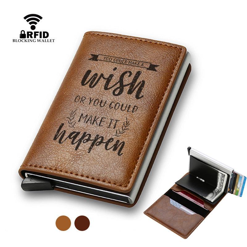 RFID Blocking Card Holder Pop up Credit Card Holder Money Clip Gift