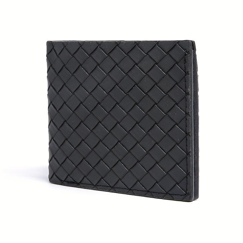 Men's Braided Short Wallet Money Clip Card Holder Coin Purse Gift