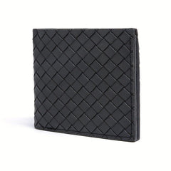 Men's Braided Short Wallet Money Clip Card Holder Coin Purse Gift