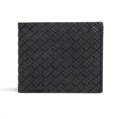 Men's Braided Short Wallet Money Clip Card Holder Coin Purse Gift