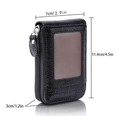 Organ Card Holder Zipper Wallet Men Women Credit Card Holder