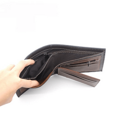 Men's Crocodile Embossed Short Wallet PU Leather Credit Card Holder Coin Purse
