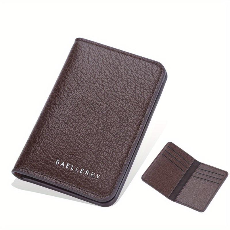 Men's Litchi Pattern Card Holder Money Bag Cash Clip