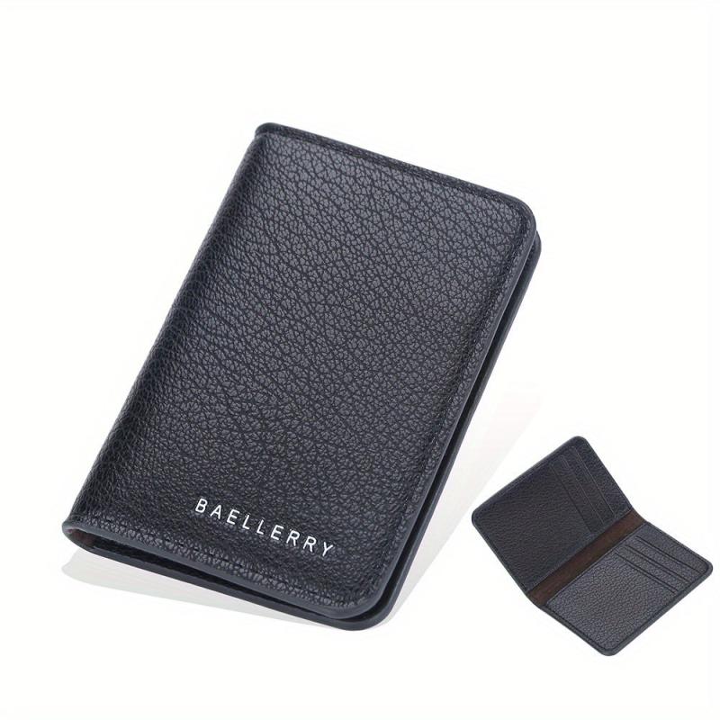 Men's Litchi Pattern Card Holder Money Bag Cash Clip