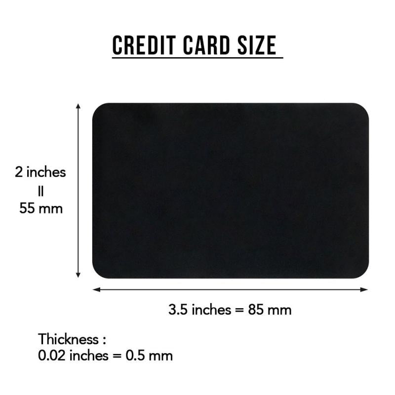 Rectangular Engraved Aluminum Wallet Insert Card Birthday Gift