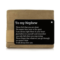 Rectangular Engraved Aluminum Wallet Insert Card Birthday Gift