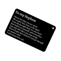 Rectangular Engraved Aluminum Wallet Insert Card Birthday Gift