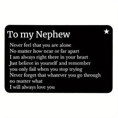 Rectangular Engraved Aluminum Wallet Insert Card Birthday Gift