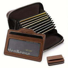 Men's Short Wallet Credit Card Bag Solid Zipper Coin Purse