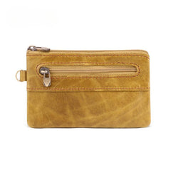 Vintage Leather Coin Purse Wallet Zipper Card Holder Short Money Bag